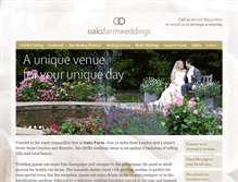 Tablet Screenshot of oaksfarmweddings.co.uk